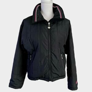 Obermeyer Size 12 Ski Winter Snowboarding Coat Jacket Short Black TINY FLAW